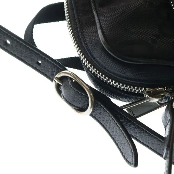 Gucci Off the Grid GG Canvas Leather Shoulder Bag Silver Black - Picture 6 of 6